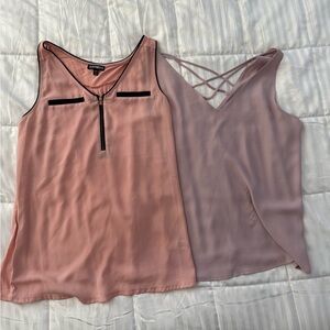 Express Blush and Mauve Sleeveless Tops - Sz S
